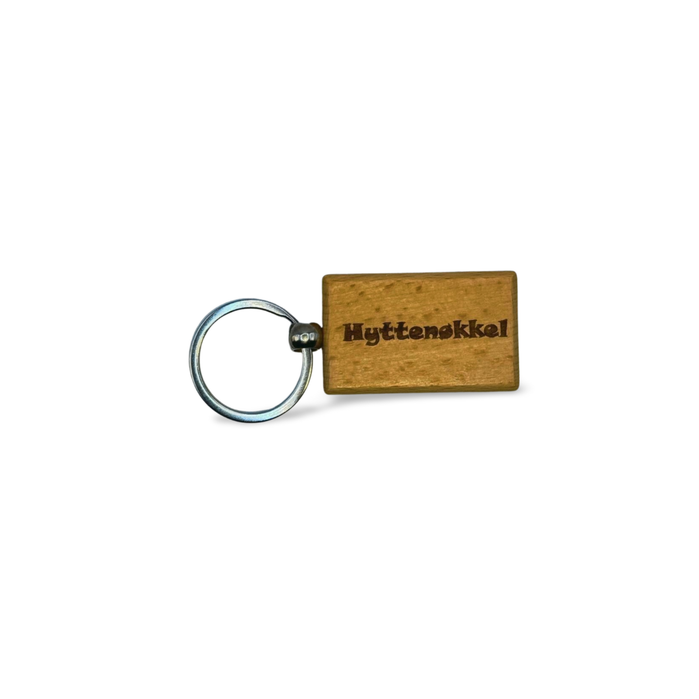 Lakkert nøkkelhank (50x30 mm) – velg egen tekst og logo