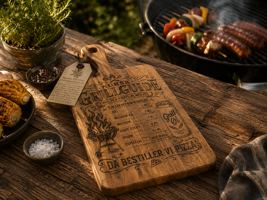 Dekorativ skjærefjøl – Norsk grillguide