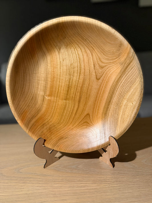 Dreid bruksfat i tre med matsikker bivoks (28 cm)