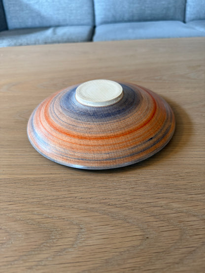 Dreid fat i sycamore med glassfliser og Royal Blue kant – 21,5 cm